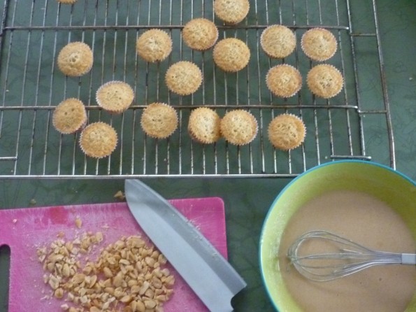 Cupcake caramel cacahuètes