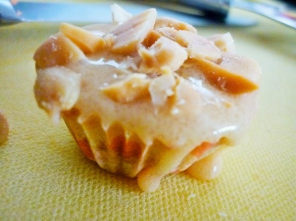 Cupcake caramel cacahuètes