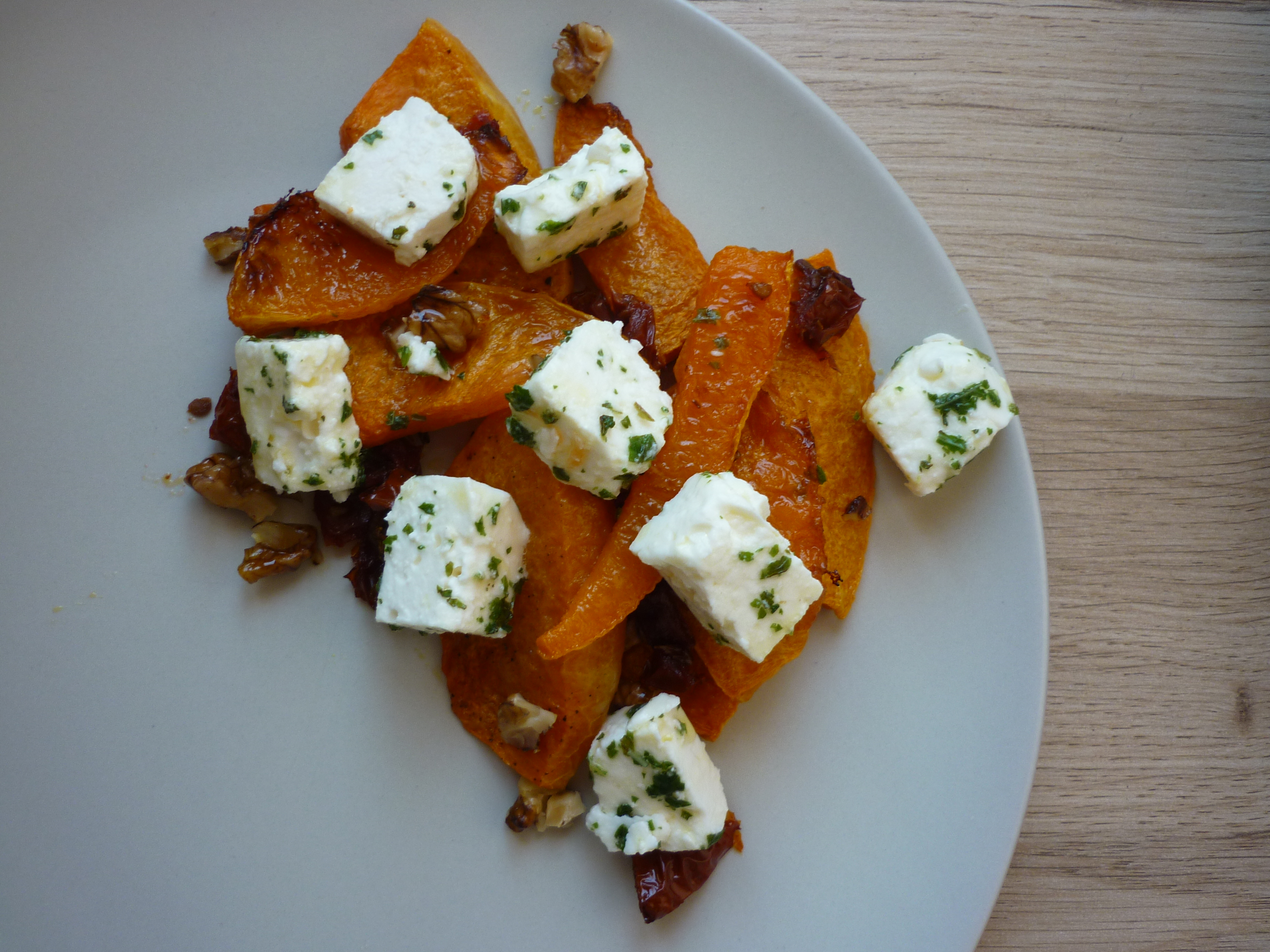 Potiron rôti à la feta - Les Gourmandises de Cha
