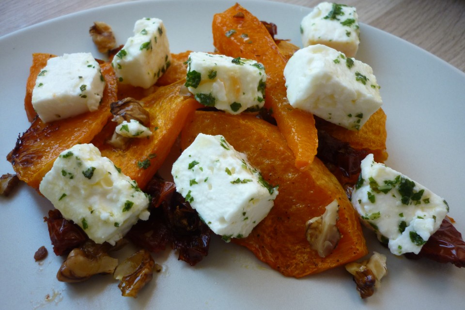 Potiron rôti à la feta - Les Gourmandises de Cha